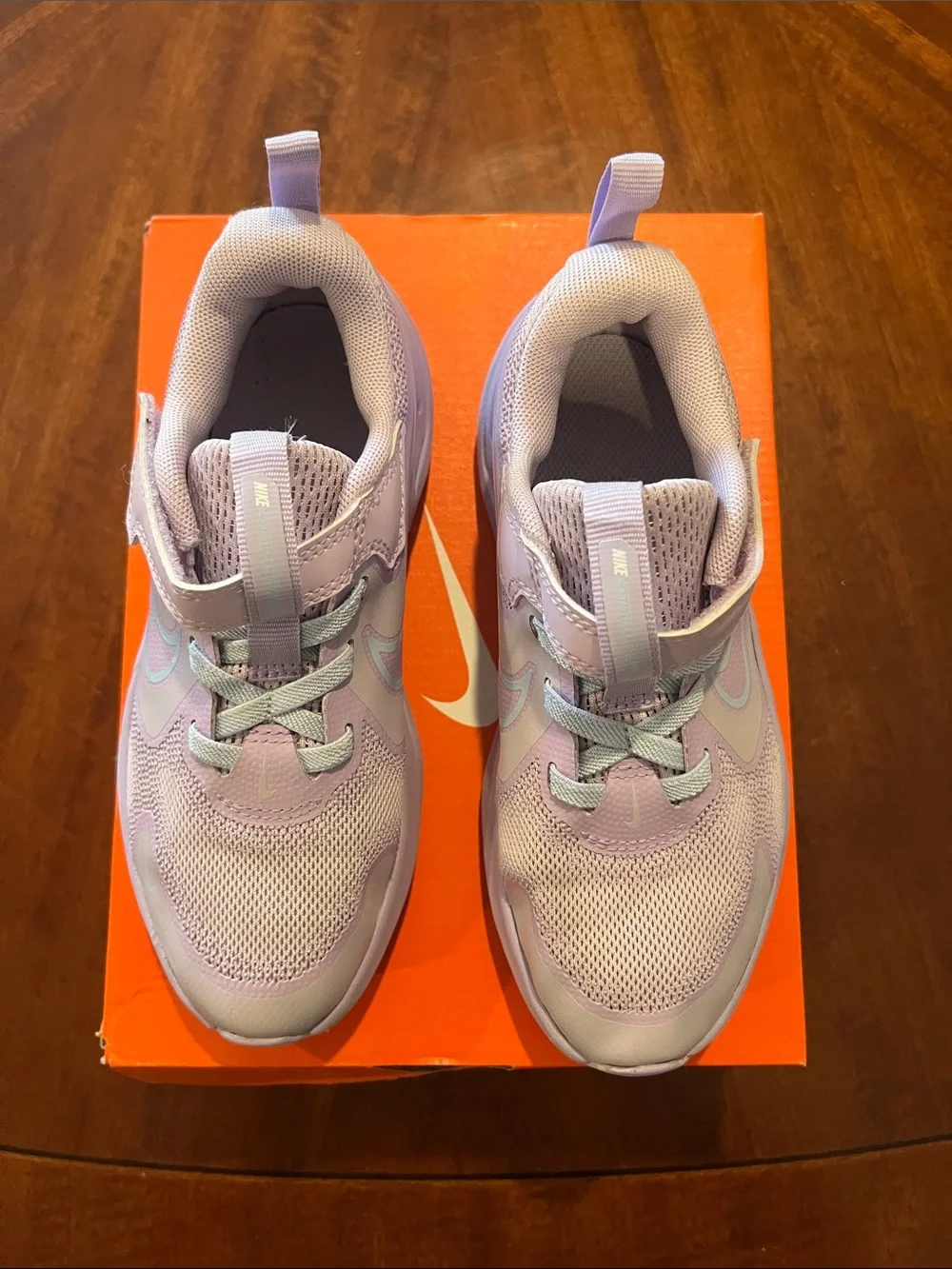 Nike Kids Lavender Velcro Athletic Sneakers